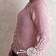 Pale pink sweater is handcrafted from soft yarn Raglan pattern braid. Sweaters. MagicLoops. Online shopping on My Livemaster.  Фото №2