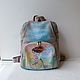 Leather backpack with custom painting, Backpacks, Noginsk,  Фото №1