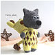 Order Wolf in a giraffe costume. Alina. Livemaster. . Stuffed Toys Фото №3