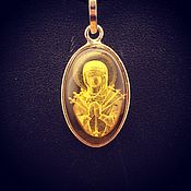 Украшения handmade. Livemaster - original item Incense seven Barrel icon of the mother of God amber Silver. Handmade.