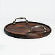 Round Serving tray with handles (38#7. Trays. ART OF SIBERIA. Online shopping on My Livemaster.  Фото №2