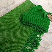 Аксессуары ручной работы. Ярмарка Мастеров - ручная работа Sets of headgear: Scarf woven hat knitted merino. Handmade.