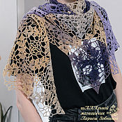 Аксессуары handmade. Livemaster - original item Crocheted shawl Wisteria openwork. Handmade.