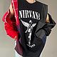 Апсайклинг лонгслив с принтом NIRVANA, Лонгсливы, Москва,  Фото №1
