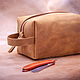Men's leather handbag with zipper 'Kraft'. Travel bags. Konstantin (SunLeaves). Ярмарка Мастеров.  Фото №5