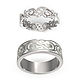 Los anillos de boda 'Símbolo de Amor' oro blanco 585 muestras, diamantes, Engagement rings, Moscow,  Фото №1