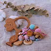 Куклы и игрушки handmade. Livemaster - original item Rattle, rodent for baby juniper eco-friendly Gentle lamb. Handmade.