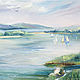 Oil painting. Summer morning on the river, Pictures, Samara,  Фото №1