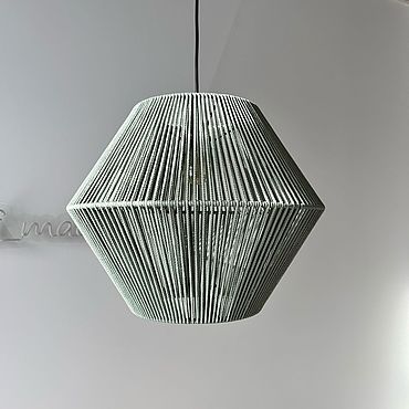 Для дома и интерьера ручной работы. Ярмарка Мастеров - ручная работа Плетеный светильник. Плетеный абажур. Плетеная люстра макраме. Handmade.