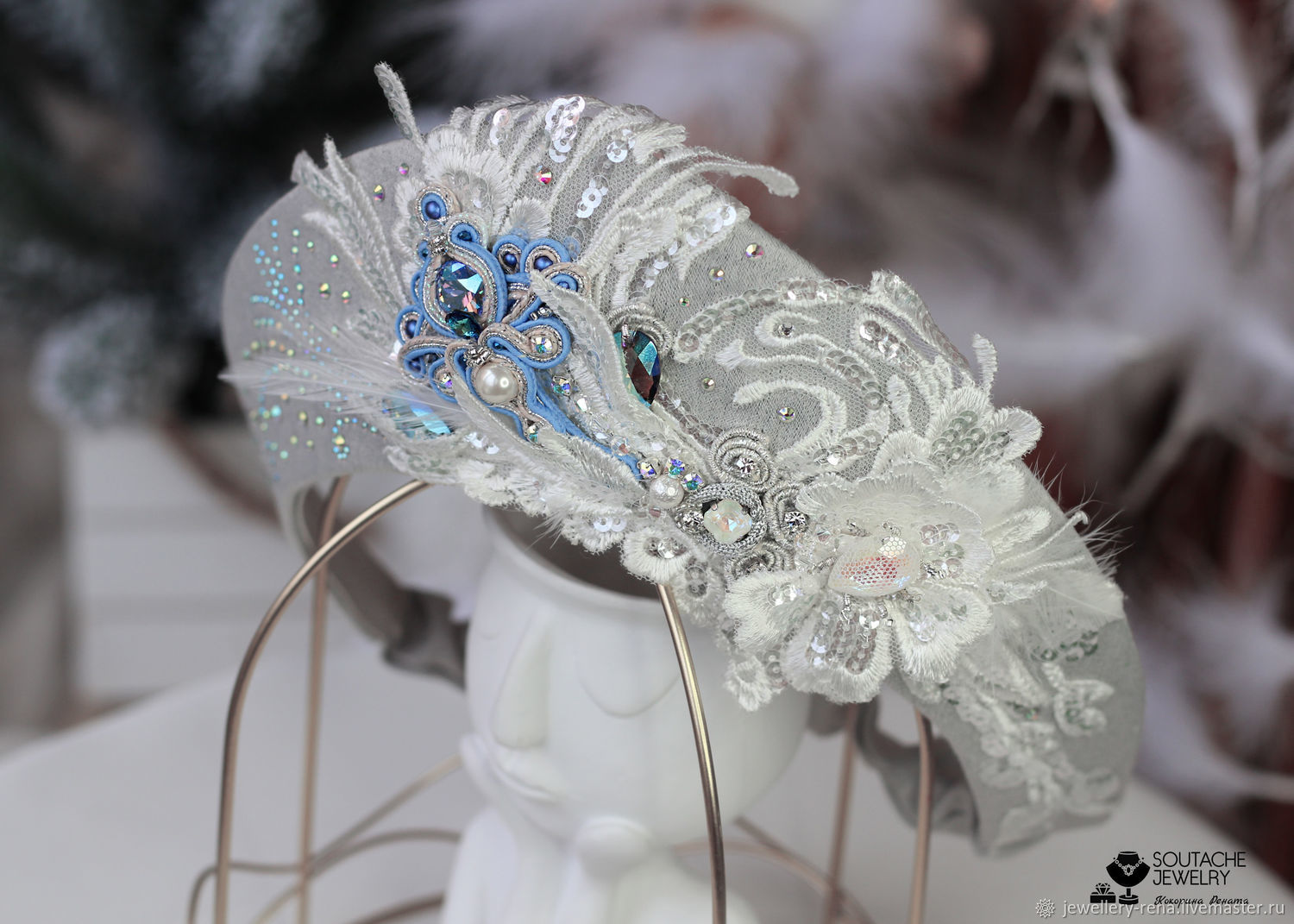 Зимний кокошник со Swarovski в интернет-магазине Ярмарка Мастеров по ...