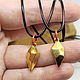 Golden Heart pendant made of two halves. Pendants. Selberiya shop. My Livemaster. Фото №6