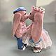 Розовые зайцы. Мягкие игрушки. Evgenia_dolls_toys (KirichekEvgenia). Ярмарка Мастеров.  Фото №5