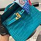 Classic bag made of genuine crocodile leather in turquoise color!. Classic Bag. SHOES&BAGS. Online shopping on My Livemaster.  Фото №2