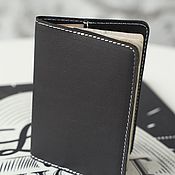 Сумки и аксессуары handmade. Livemaster - original item Passport cover made of genuine leather (Black). Handmade.