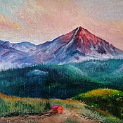 Картины и панно handmade. Livemaster - original item American Mountain Landscape Oil Painting 30/40. Handmade.