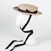 комплект "Трио" - широкополая шляпа, брошь-цветок и кольцо к ней