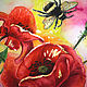 Watercolor: ' Golden bumblebee', Pictures, Krasnodar,  Фото №1