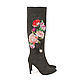 Boots 'Embroidery flowers', High Boots, St. Petersburg,  Фото №1