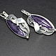 Classic Macaulay earrings with amethysts made of 925 HC0022-3 silver. Earrings. Sunny Silver. My Livemaster. Фото №4