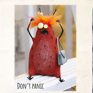 Сумки ручной работы. Ярмарка Мастеров - ручная работа Сумка-шоппер "Don`t panic". Handmade.