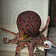 Order octopus burgundy. Irina Sayfiydinova (textileheart). Livemaster. . Stuffed Toys Фото №3