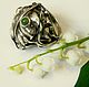 Ring 'Spring' silver jade. Rings. desef (desef). Ярмарка Мастеров.  Фото №4