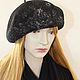 Beret female black French 'Milky Way'. Berets. silk wool. Online shopping on My Livemaster.  Фото №2