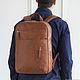 Backpack leather male 'Marko' (Red), Backpacks, Yaroslavl,  Фото №1