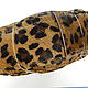 Кожаный ремень с волосом - плоский - 40мм -  леопард, Ремни, Амстердам,  Фото №1
