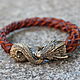 Bracelet braided: Leather bracelet - Dragon. Braided bracelet. Mint Tiger (MintTiger). My Livemaster. Фото №5