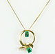 1.06tcw Colombian Emerald & Diamond Circular Pendant 18k, Gold Necklac. Pendants. JR Colombian Emeralds (JRemeralds). Online shopping on My Livemaster.  Фото №2