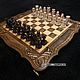 'Chess with patterns ' Art. .157 Handmade chess. Chess. Gor 'Derevyannaya lavka'. Online shopping on My Livemaster.  Фото №2