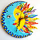 Glass wall clock Sun and moon. Watch. MyFusedGlass. Online shopping on My Livemaster.  Фото №2