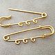 Pin 3 loops 50-55 mm color gold (3152), Accessories for jewelry, Voronezh,  Фото №1