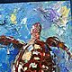  Oil painting 'Turtle in the ocean', framed. Pictures. Zhanne Shepetova. Online shopping on My Livemaster.  Фото №2