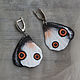 Butterfly earrings made of Taenaris catops leather. Earrings. medwedkoLeather. Online shopping on My Livemaster.  Фото №2