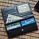 Order Flight genuine leather wallet (black). EZCASE - Leather Design Studio. Livemaster. . Wallets Фото №3