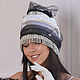 Turban hat hijab of white silk with fatin beads, Turban, Moscow,  Фото №1