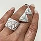 Кольцо и серьги-пусеты из японского бисера. Комплекты украшений. MARY BOHO. Ярмарка Мастеров.  Фото №5