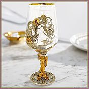 Свадебный салон handmade. Livemaster - original item Wine glass 