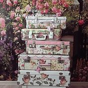Для дома и интерьера handmade. Livemaster - original item Suitcases in the rose garden..... Handmade.