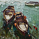 Boats   - Original  impasto oil painting, Pictures, Anapa,  Фото №1