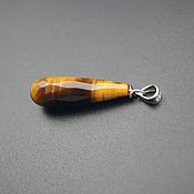 Материалы для творчества handmade. Livemaster - original item Tiger eye quality a in the shape of a pear 22h7 mm. Handmade.