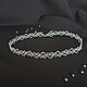 Thin Lace Braided Jewelry Set, Silver. Jewelry Sets. moonlace. Online shopping on My Livemaster.  Фото №2