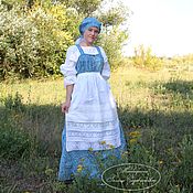 Русский стиль handmade. Livemaster - original item Russian sarafan,shirt and apron