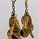 Jet earrings in Black and gold. Earrings. Selberiya shop. My Livemaster. Фото №5