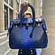 Leather handbag from Python, Classic Bag, Izhevsk,  Фото №1