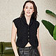 Black vest for women. Vests. SHAPAR - knitting clothes. My Livemaster. Фото №5