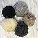 Sheep wool in tops. Graphite. 27 microns. Russian Ave. Wool. KissWool. My Livemaster. Фото №4