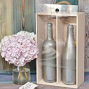 Сувениры и подарки handmade. Livemaster - original item Wooden Wine Case Gift Box with Transparent Lid. Handmade.